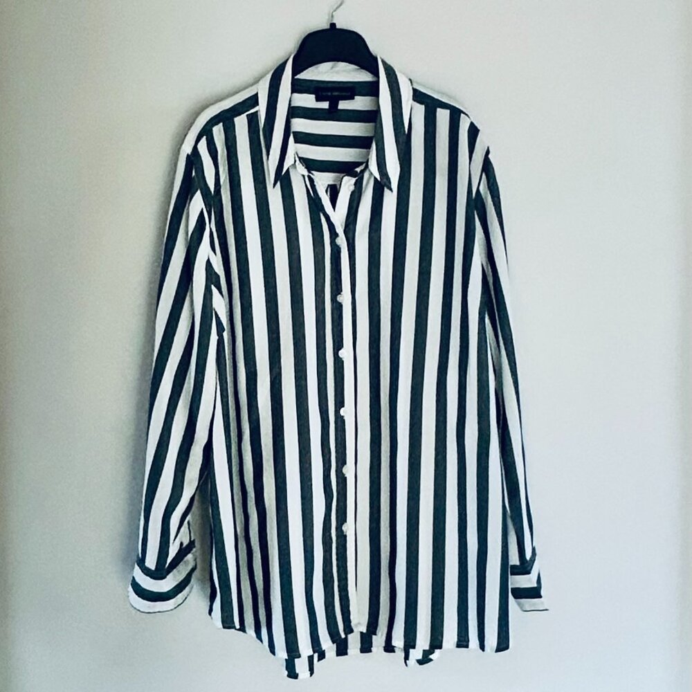 Lane Bryant Striped Flowy Blouse Size 26
